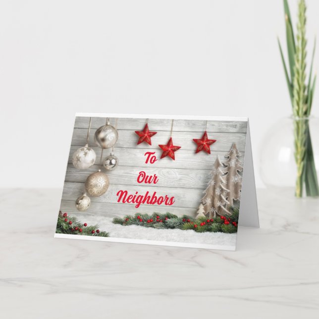 CARTÃO DE FESTIVIDADES MERRY CHRISTMAS/FELIZ ANO NOVO VERDADEIRO *VIZINHO (Frente)