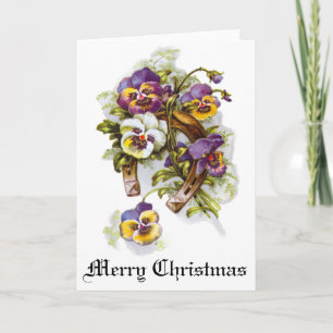 Cartão De Festividades Merry Christmas Florals