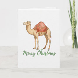 Cartão De Festividades Merry Christmas Folded Greeting Camel Card