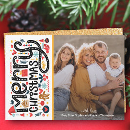 Cartão De Festividades MERRY CHRISTMAS Foto