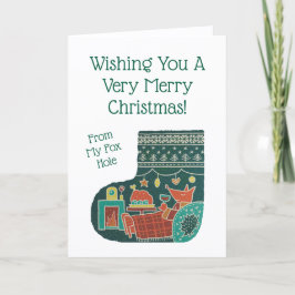 Cartão De Festividades Merry Christmas from My Fox Hole!