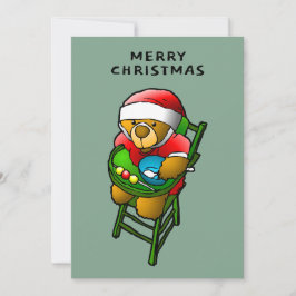 Cartão De Festividades Merry Christmas from Teddy Bear Card