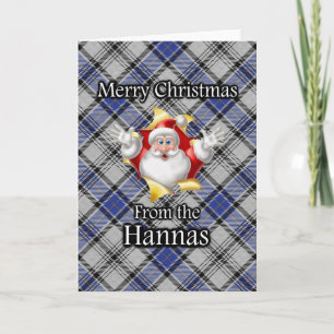 Cartão De Festividades Merry Christmas From the Hannay Hanna Clan Tartan