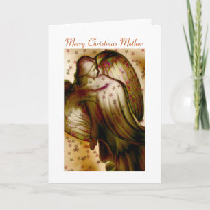 Cartão De Festividades Merry Christmas Mother - Angel Greeting Card