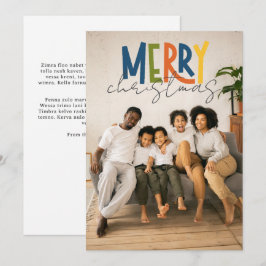 Cartão De Festividades Merry Christmas Personalized Photo