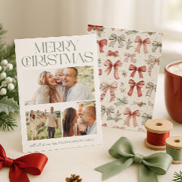Cartão De Festividades Merry Christmas Photo Collage