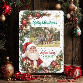 Cartão De Festividades Merry Christmas Pineneedle Photo