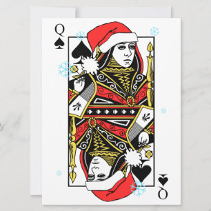 Cartão De Festividades Merry Christmas Queen of Spades