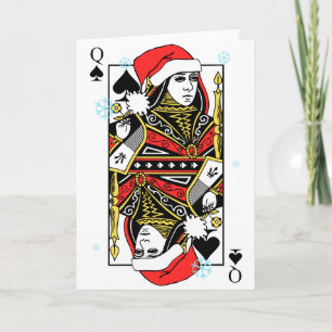 Cartão De Festividades Merry Christmas Queen of Spades