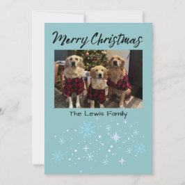 Cartão De Festividades Merry Christmas Snowflake Photo Card