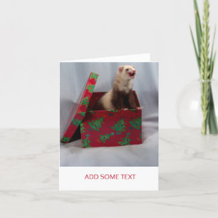 Cartão De Festividades Merry Christmas - Surprise Ferret
