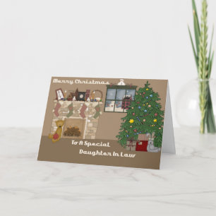 Cartão De Festividades Merry Christmas To A Special Daughter In Law