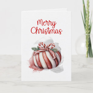 Cartão De Festividades Merry Christmas Watercolor Candy Candy Candy Candy