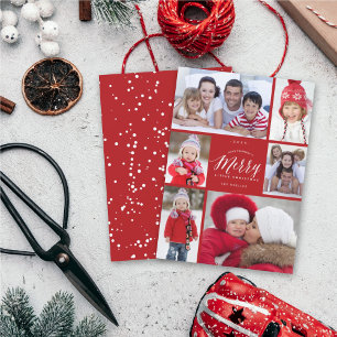 Cartão De Festividades Merry Little Christmas Modern Typography 6 Photo