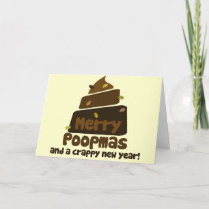 Cartão De Festividades Merry Poopmas Funny holiday