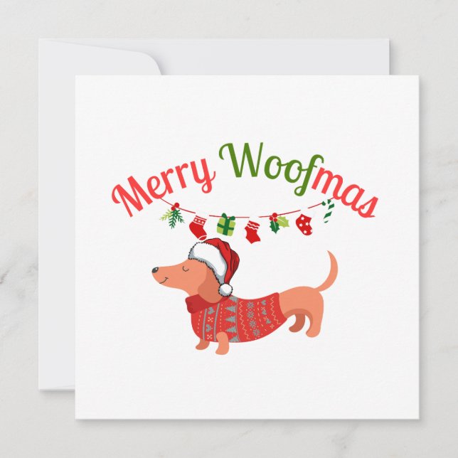 Cartão De Festividades Merry WOOFmas (Frente)