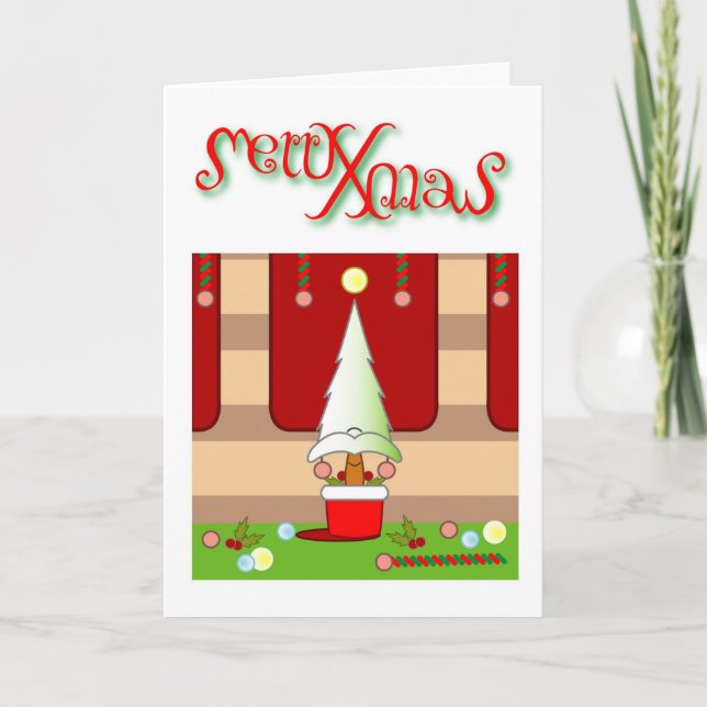 Cartão De Festividades Merry Xmas (Frente)
