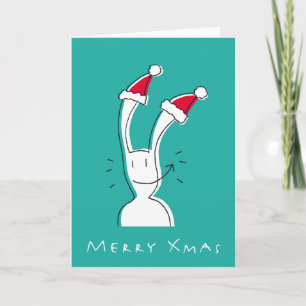 Cartão De Festividades Merry Xmas Greeting Card de BixTheRabbit