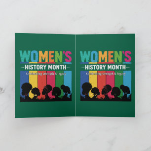 Cartão De Festividades Mês da História da Mulher – Celebrando Força & Leg