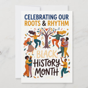 Cartão De Festividades Mês da História Negra - Celebrando Nossas Raízes