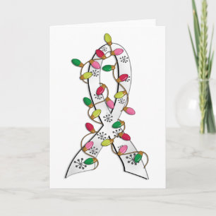 Cartão De Festividades Mesotelioma Luzes de Natal Fita