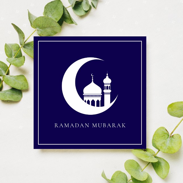 Cartão De Festividades Mesquita da Lua Ramadã Mubarak Crescent (Criador carregado)