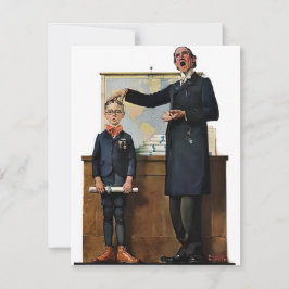 Cartão De Festividades Mestre de Escolas - Norman Rockwell