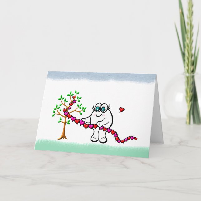 Cartão De Festividades Meu Amor Por Você Cresce Cada Dia (Frente)