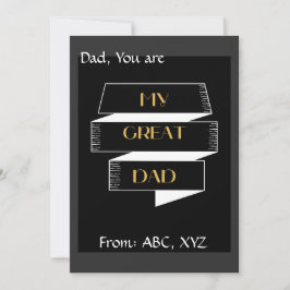 Cartão De Festividades Meu Design de texto simples Pai