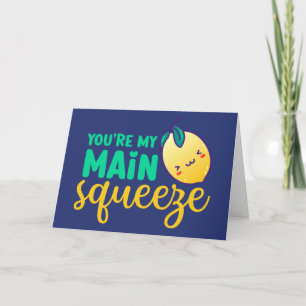 Cartão De Festividades Meu Dia de os namorados Engraçado De Limão Bonito