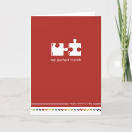 Cartão De Festividades Meu dia dos namorados perfeito do fósforo