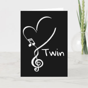 CARTÃO DE FESTIVIDADES MEU GÊMEO TEM O MAIOR CORAÇÃO NO ANIVERSÁRIO M