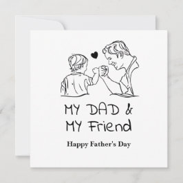 Cartão De Festividades Meu Pai e meu amigo Eu Dia de os pais Feliz