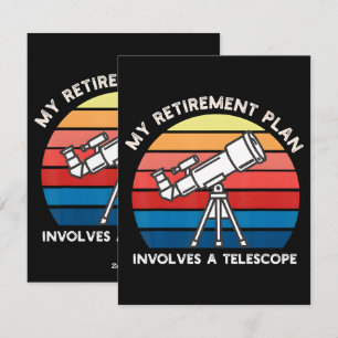 Cartão De Festividades Meu Plano de Aposentadoria Envolve Um Telescópio
