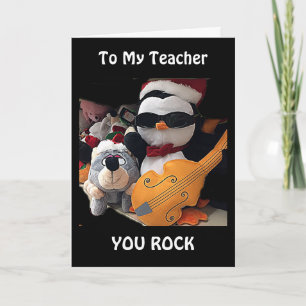CARTÃO DE FESTIVIDADES MEU PROFESSOR-H0PE Y0UR CHRITMAS "R0CKS"-VOCÊ TAM