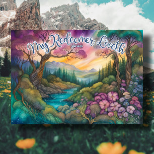 Cartão De Festividades Meu Redentor Liveth Woodland Forest Christian