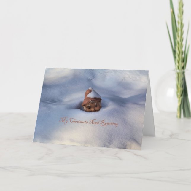 Cartão De Festividades Meu Roasting da necessidade das castanhas (Frente)