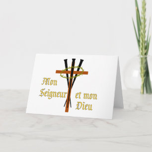 Cartão De Festividades Meu Senhor e Meu Deus, Francês