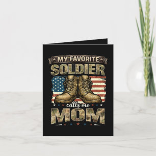 Cartão De Festividades Meu soldado favorito me chama de mãe