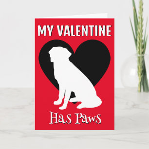 Cartão De Festividades Meu Valentim tem patas ...Valentine personalizado