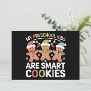 Cartão De Festividades Meus filhos da pré-escola são biscoitos inteligent