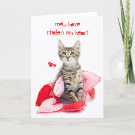 Cartão De Festividades Mew roubou meu namorados de gatinho do coração