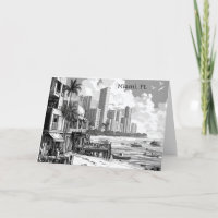 Miami preto e branco personalizado FL