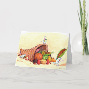 Cartão De Festividades Mice Thanksgiving card