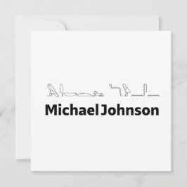 Cartão De Festividades Michael Johnson Name with Hieroglyphs Art