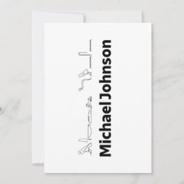 Cartão De Festividades Michael Johnson Nome com Hieróglifos Arte