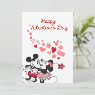 Cartão De Festividades Mickey e Minnie Namorados