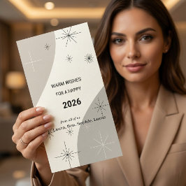 Cartão De Festividades Mid-Century Modern Business New Year & Christmas