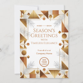 Cartão De Festividades Mid-Century Tinsel & Brass Corporate