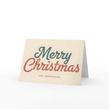 Midcentury Modern Script Merry Christmas